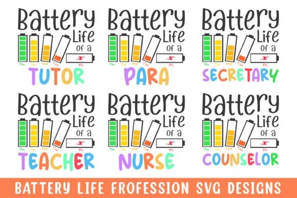 Battery Life Profession Svg Designs
