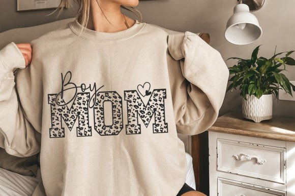 Boy Mom SVG, Leopard Print SVG, Mom Life