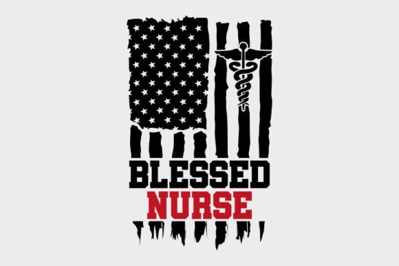Retro Nurse SVG Design, Blessed Nurse